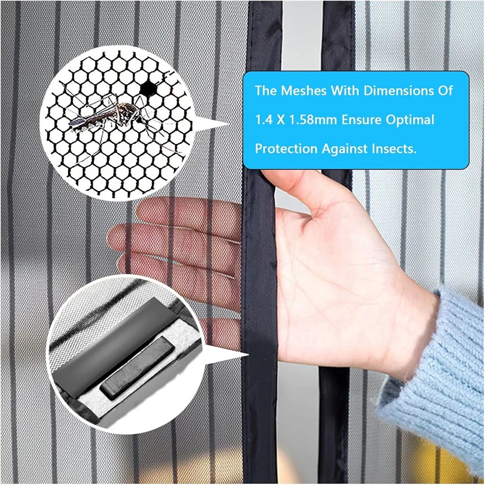 Curtain Anti Mosquito Net Magic Mesh Magnetic Screen Door Mesh Magnetic