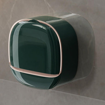 LUXURY SOAP HOLDER WITH DRAIN TRAY , WATERPROOF SOAP DISH HOLDER , KEEP SOAP BARS DRY